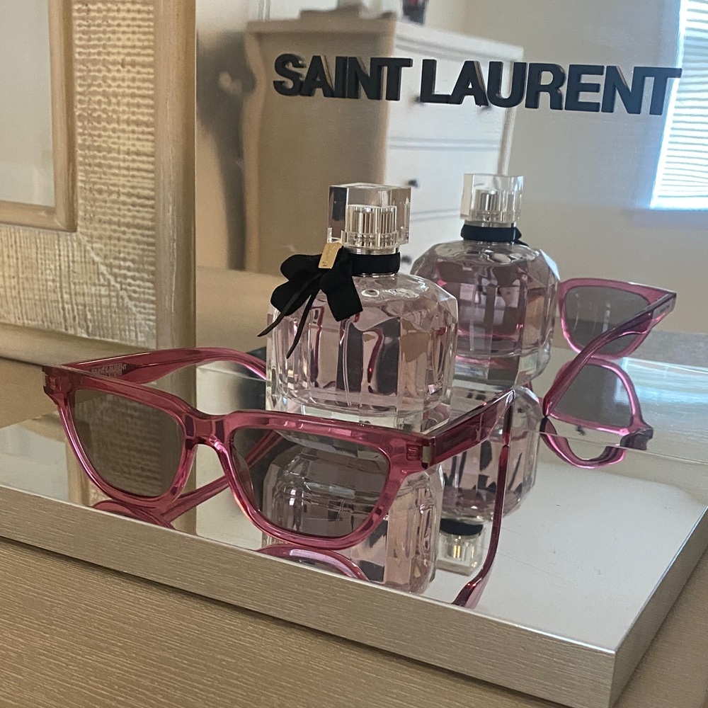 SAINT LAURENT PINK SULPICE SUNGLASSES SL462 012 53-16-145